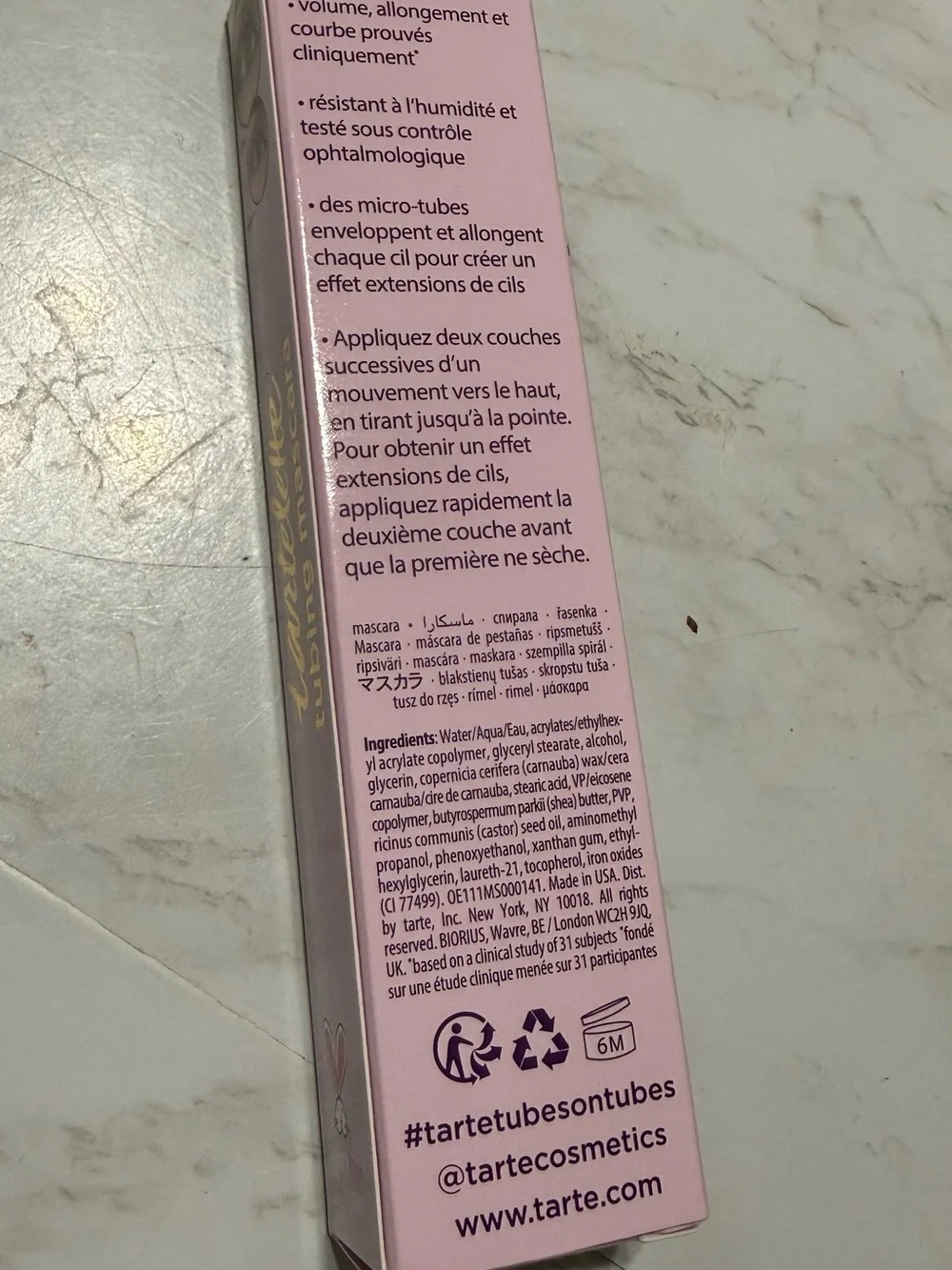 tarte Tartelette Tubing Mascara - Lavender & Gold Accents